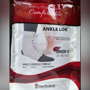 Swede-O Ankle Lok Ankle Brace - White lace up open Toe Unisex